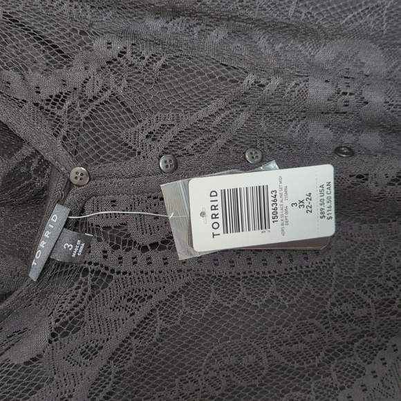 TORRID Black Stretch Lace Set with Top & Skirt SIZE 3 - Picture 2 of 4